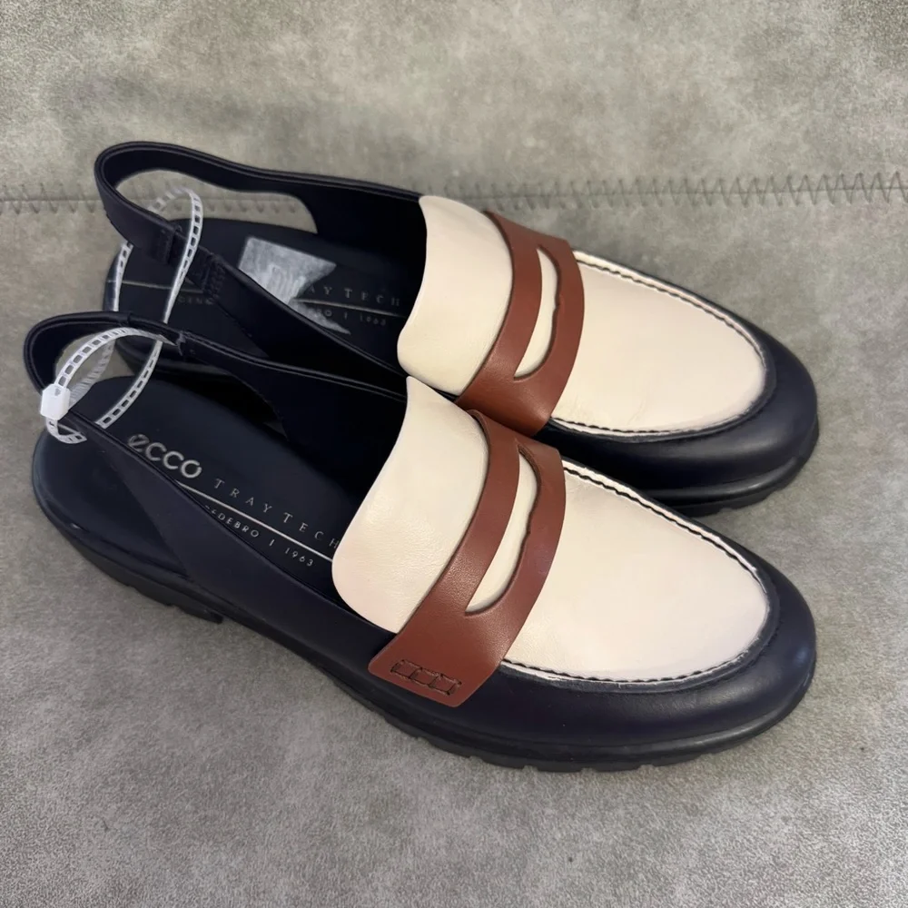 NWT ECCO Modtray Water Resistant Slingback Penny Loafer Sz 37 ( US 6-6,5) - Picture 7 of 12